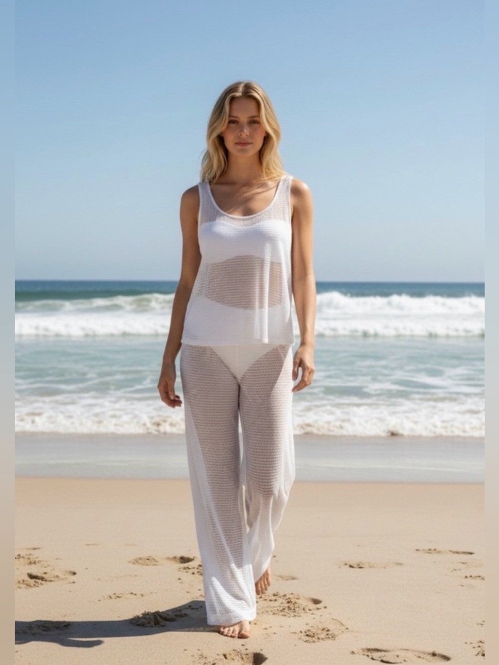Hurley White Swim Cover Pants and Top - NWT